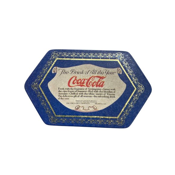 Vintage 1993 Coca-Cola Decorative Tin With 1920s Style Coca-Cola Ads - Picture 5 of 7